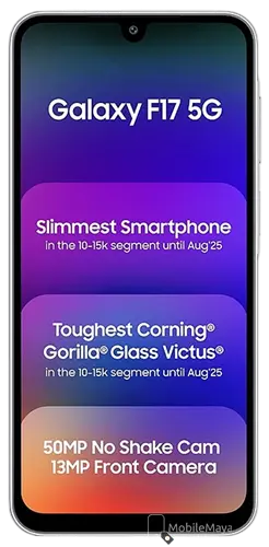 Samsung Galaxy F17 5G vista frontal